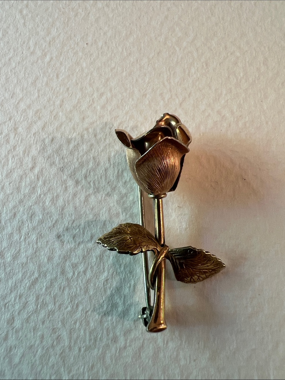 Krementz Bronze Rose Brooch